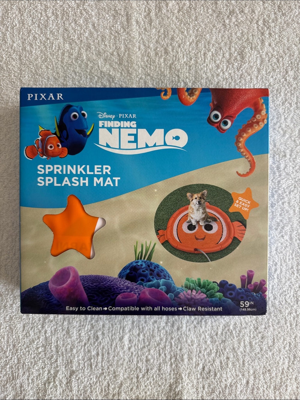 Disney Pixar Finding Nemo Orange Pet Sprinkler Splash Mat
